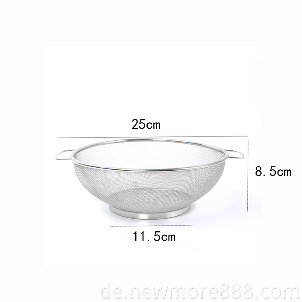 Stainless Steel Colander With Handle Food Strainer Basket